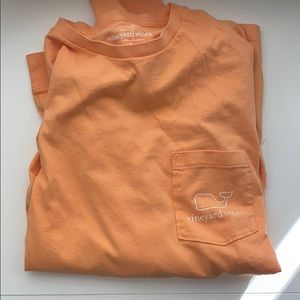 Orange Vineyard Vines Long Sleeve Tee